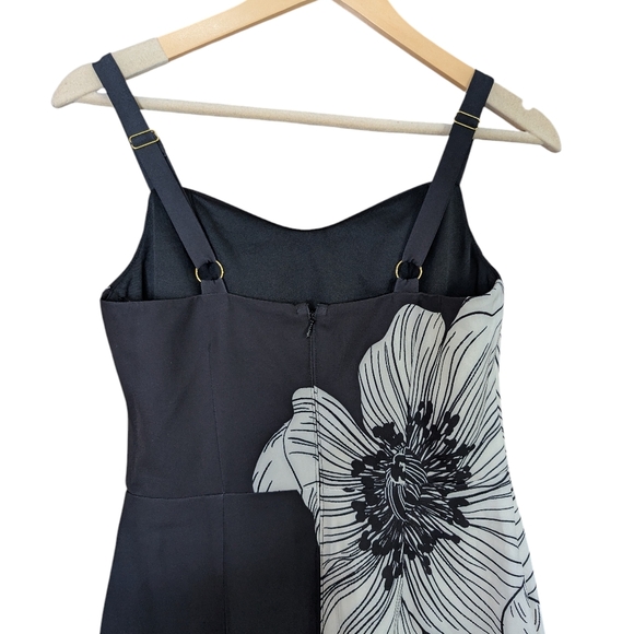 Lipsy Maxi Black Floral Sleeveless Dress...Size 10 - Picture 5 of 8